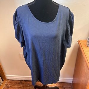 NEW smash & Tess 4x navy blue Emma style shirt sleeve blouse